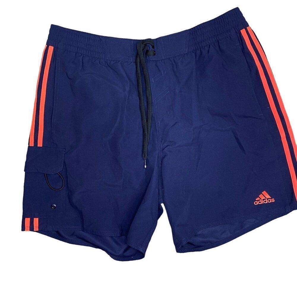 Adidas Mens Athletic Shorts Size Extra Large Navy Blue